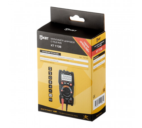 Мультиметр портативный КВТ ProLine KT 113B (79125) Мультиметр портативный КВТ ProLine KT 113B (79125)