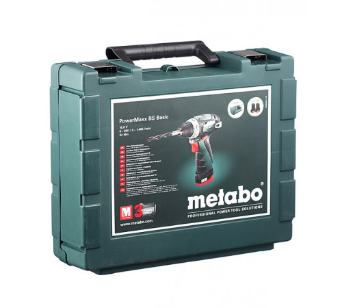 Дрель-шуруповерт аккумуляторная Metabo PowerMaxx BS 12 В 2 Ач Li-Ion 2 АКБ и ЗУ (600080500) Дрель-шуруповерт аккумуляторная Metabo PowerMaxx BS 12 В 2 Ач Li-Ion 2 АКБ и ЗУ (600080500)