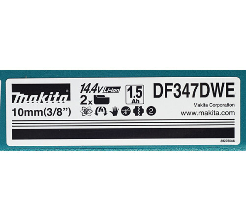 Дрель-шуруповерт аккумуляторная Makita DF347DWE 14,4 В 1,5 Ач Li-Ion 2 АКБ и ЗУ Дрель-шуруповерт аккумуляторная Makita DF347DWE 14,4 В 1,5 Ач Li-Ion 2 АКБ и ЗУ
