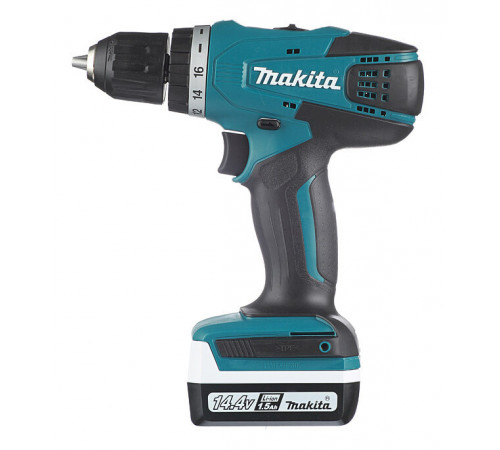 Дрель-шуруповерт аккумуляторная Makita DF347DWE 14,4 В 1,5 Ач Li-Ion 2 АКБ и ЗУ Дрель-шуруповерт аккумуляторная Makita DF347DWE 14,4 В 1,5 Ач Li-Ion 2 АКБ и ЗУ