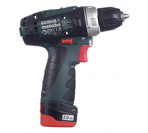 Дрель-шуруповерт аккумуляторная Metabo PowerMaxx BS 12 В 2 Ач Li-Ion 2 АКБ и ЗУ (600080500) Дрель-шуруповерт аккумуляторная Metabo PowerMaxx BS 12 В 2 Ач Li-Ion 2 АКБ и ЗУ (600080500)