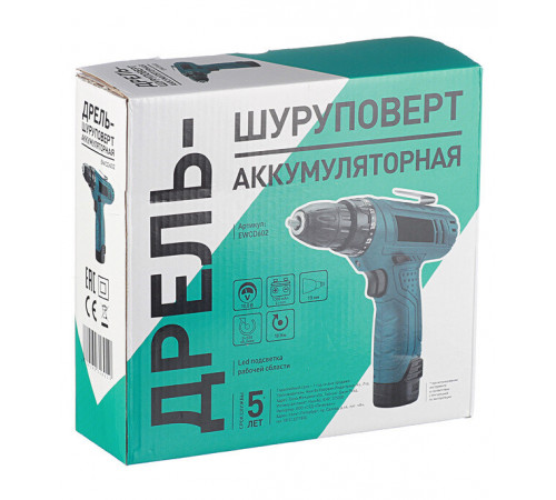 Дрель-шуруповерт аккумуляторная EWCD602 10,8 В 1,3 Ач Li-Ion 1 АКБ и ЗУ (NCD-1081) Дрель-шуруповерт аккумуляторная EWCD602 10,8 В 1,3 Ач Li-Ion 1 АКБ и ЗУ (NCD-1081)