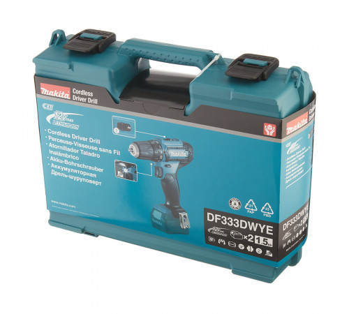 Дрель-шуруповерт аккумуляторная Makita CXT DF333D 12 В 1,5 Ач Li-Ion 2 АКБ и ЗУ (DF333DWYE) Дрель-шуруповерт аккумуляторная Makita CXT DF333D 12 В 1,5 Ач Li-Ion 2 АКБ и ЗУ (DF333DWYE)