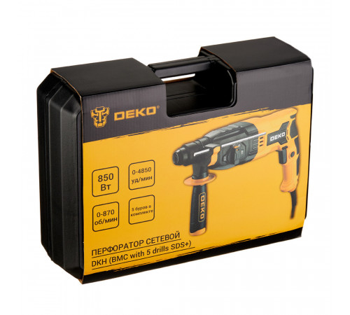 Перфоратор электрический Deko DKH 850 Вт 3 Дж SDS-plus (080-1006) Перфоратор электрический Deko DKH 850 Вт 3 Дж SDS-plus (080-1006)