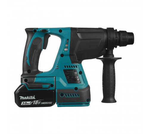 Перфоратор аккумуляторный Makita DHR242RFE 18 В 2 Дж 2х3Ач Li-Ion SDS-plus 2 АКБ и ЗУ Перфоратор аккумуляторный Makita DHR242RFE 18 В 2 Дж 2х3Ач Li-Ion SDS-plus 2 АКБ и ЗУ