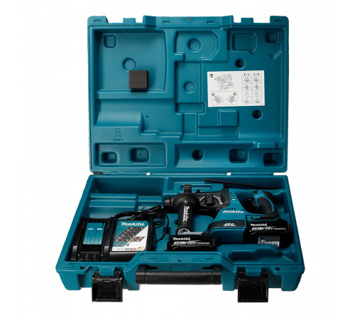 Перфоратор аккумуляторный Makita DHR242RFE 18 В 2 Дж 2х3Ач Li-Ion SDS-plus 2 АКБ и ЗУ Перфоратор аккумуляторный Makita DHR242RFE 18 В 2 Дж 2х3Ач Li-Ion SDS-plus 2 АКБ и ЗУ