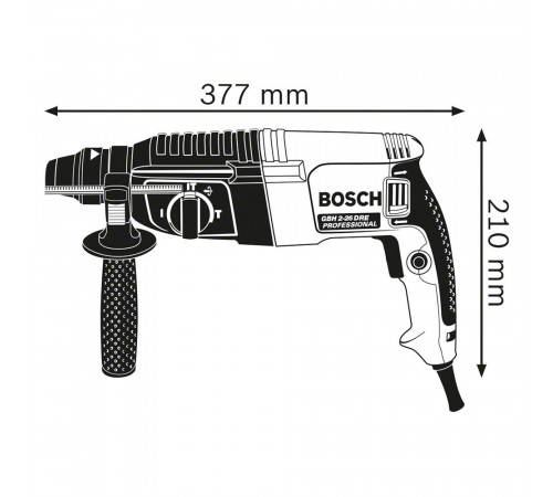 Перфоратор электрический Bosch GBH 2-26 DRE 800 Вт 2,7 Дж SDS-plus (0611253708) Перфоратор электрический Bosch GBH 2-26 DRE 800 Вт 2,7 Дж SDS-plus (0611253708)