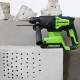 Перфоратор аккумуляторный Greenworks GD24SDS2K4 24 В 2 Дж 1х4Ач Li-Ion SDS-plus с АКБ и ЗУ (3803007UB)