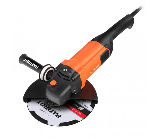Шлифмашина угловая электрическая Patriot AG 230 2200 Вт d230 мм (110301245) Шлифмашина угловая электрическая Patriot AG 230 2200 Вт d230 мм (110301245)