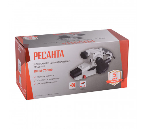 Шлифмашина ленточная электрическая Ресанта ЛШМ-75/900 900 Вт 533х75 мм (75/6/1) Шлифмашина ленточная электрическая Ресанта ЛШМ-75/900 900 Вт 533х75 мм (75/6/1)