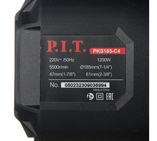 Пила дисковая электрическая P.I.T. PKS185-C4 1200 Вт 185 мм Пила дисковая электрическая P.I.T. PKS185-C4 1200 Вт 185 мм