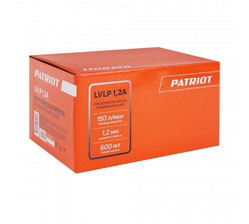 Краскопульт пневматический Patriot LVLP 1,2A 1/4 0,6 л (830901016) Краскопульт пневматический Patriot LVLP 1,2A 1/4 0,6 л (830901016)