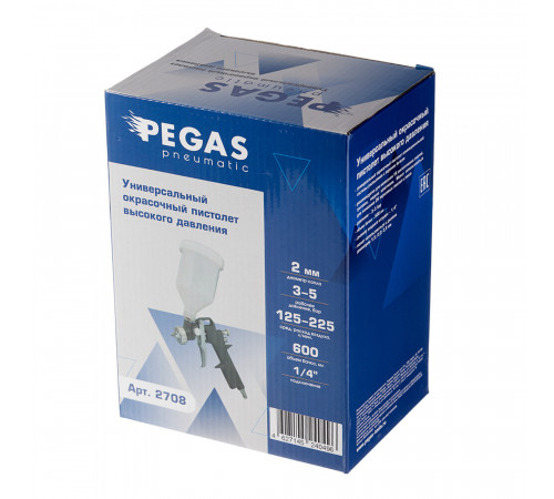 Краскопульт пневматический Pegas Pneumatic 1/4 0,6 л (2708) Краскопульт пневматический Pegas Pneumatic 1/4 0,6 л (2708)