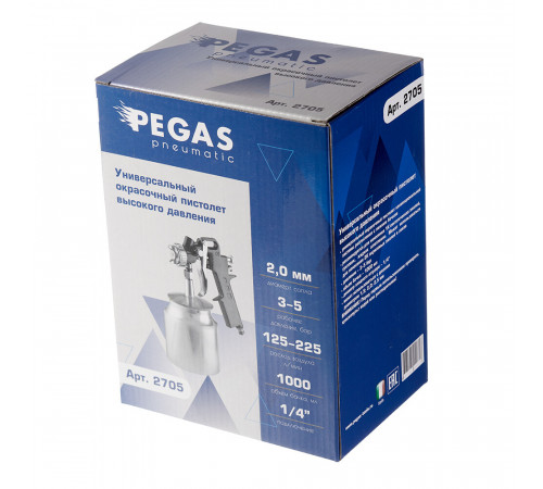 Краскопульт пневматический Pegas Pneumatic 1/4 0,7 л (2705) Краскопульт пневматический Pegas Pneumatic 1/4 0,7 л (2705)
