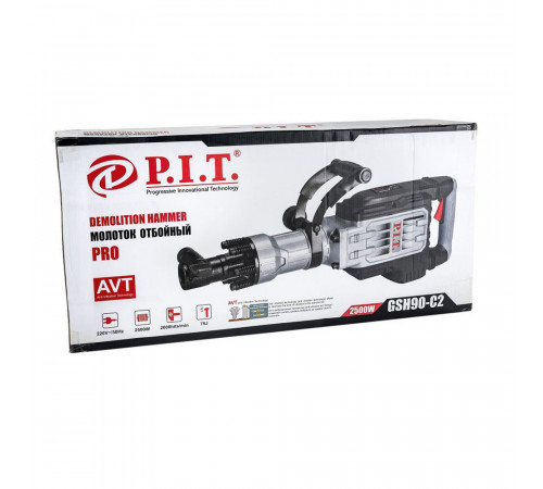 Отбойный молоток электрический P.I.T. GSH90-C2 2500 Вт 75 Дж HEX 30 Отбойный молоток электрический P.I.T. GSH90-C2 2500 Вт 75 Дж HEX 30