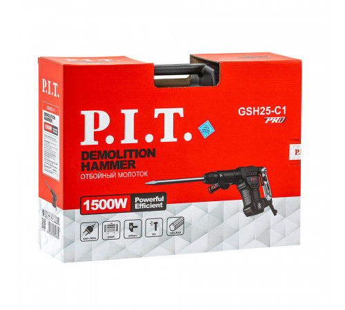 Отбойный молоток электрический P.I.T. GSH25-C1 1500 Вт 20 Дж SDS-max Отбойный молоток электрический P.I.T. GSH25-C1 1500 Вт 20 Дж SDS-max