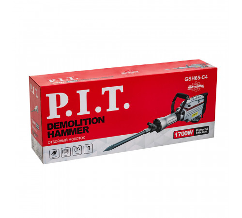 Отбойный молоток электрический P.I.T. GSH65-C4 1700 Вт 42 Дж HEX 30 Отбойный молоток электрический P.I.T. GSH65-C4 1700 Вт 42 Дж HEX 30