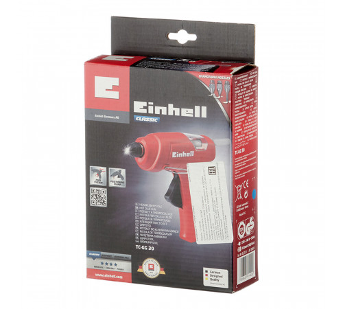 Пистолет клеевой электрический Einhell TC-GG 30 30 Вт (4522170) Пистолет клеевой электрический Einhell TC-GG 30 30 Вт (4522170)
