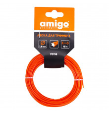 Леска для триммера Amigo звезда 1,6 мм х 15 м оранжевая (70116)