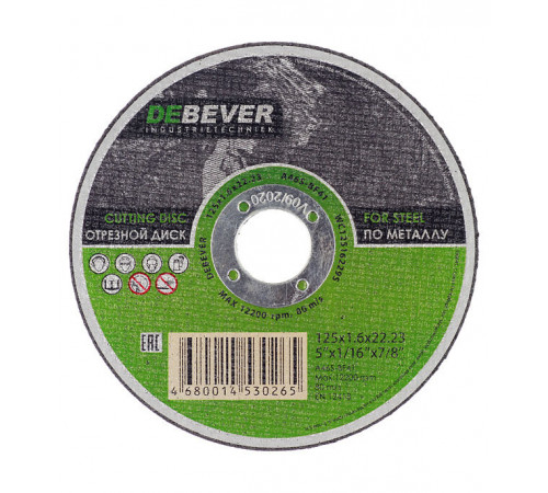 Круг отрезной по металлу Debever 125х22х1,6 мм (WC12516229S/30265) Круг отрезной по металлу Debever 125х22х1,6 мм (WC12516229S/30265)