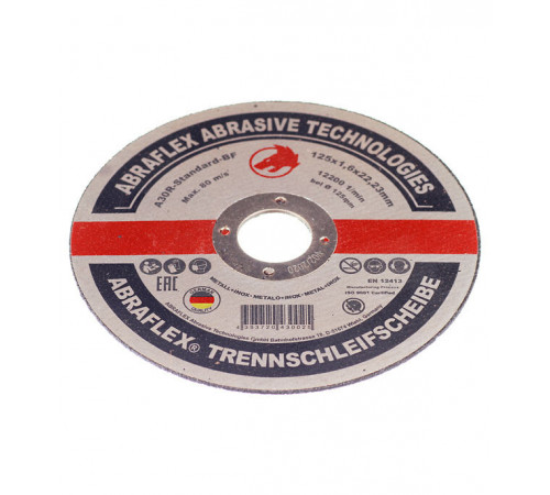 Круг отрезной по металлу Abraflex 125х22х1,6 мм (А125162223/30025) Круг отрезной по металлу Abraflex 125х22х1,6 мм (А125162223/30025)