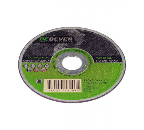 Круг отрезной по металлу Debever 125х22х1 мм (WC12510229S/30012) Круг отрезной по металлу Debever 125х22х1 мм (WC12510229S/30012)