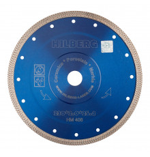 Диск алмазный по керамограниту Hilberg 230x25,4x2 мм турбо сухой рез (HM406)