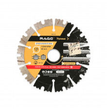 Диск алмазный универсальный Rage Furious 125x22,2x2,2 мм турбо мокрый рез (600128)