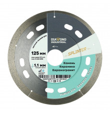 Диск алмазный по керамограниту Diamond Industrial Splinter 125x22,2x1,1 мм сплошной сухой рез