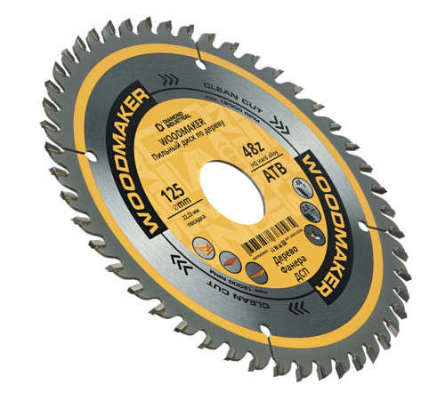 Диск пильный по дереву Diamond Industrial WoodMaker 125х22,23х2 мм 48 зубьев (DIDD125Z48) Диск пильный по дереву Diamond Industrial WoodMaker 125х22,23х2 мм 48 зубьев (DIDD125Z48)