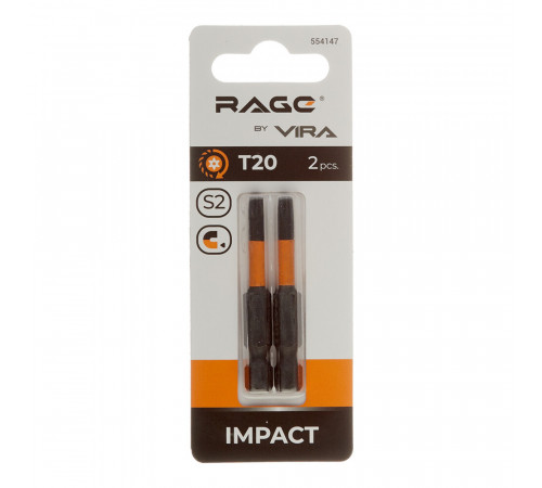 Бита Rage by Vira (554147) TORX T20 магнитная 50 мм торсионная (2 шт.)
