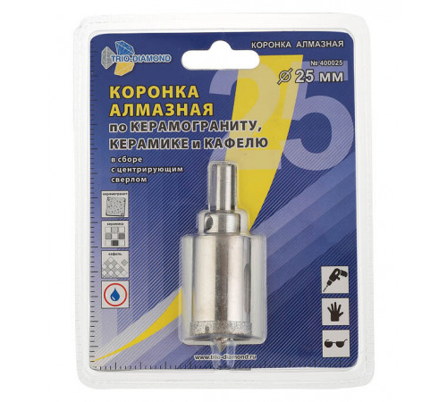 Коронка алмазная Trio-Diamond (400025) по керамограниту d25 мм