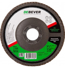 Круг лепестковый по металлу/древесине Debever 125х22,2 мм P60 (FDC 125A 60 72F)