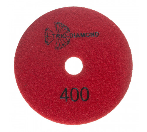 Круг алмазный шлифовальный по камню Trio-Diamond New line гибкий d100 мм P400 для сухого шлифования Круг алмазный шлифовальный по камню Trio-Diamond New line гибкий d100 мм P400 для сухого шлифования