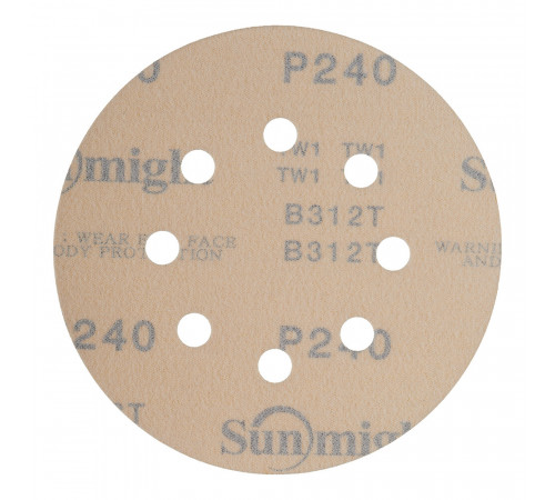 Диск шлифовальный Sunmight Gold d125 мм P180 на липучку бумажная основа (5 шт.) Диск шлифовальный Sunmight Gold d125 мм P180 на липучку бумажная основа (5 шт.)