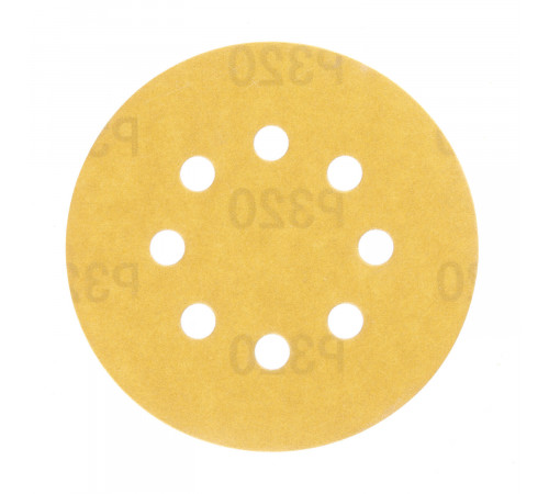 Диск шлифовальный КМ Gold d125 мм P320 на липучку бумажная основа (5 шт.)