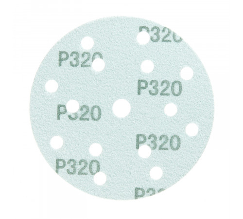 Диск шлифовальный КМ Green Film d150 мм P320 на липучку пленочная основа (5 шт.)