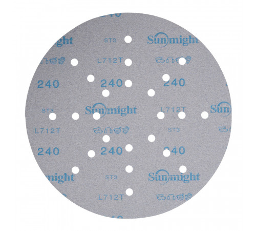 Диск шлифовальный Sunmight Ceramic d225 мм P240 на липучку пленочная основа (3 шт.) (78012R3) Диск шлифовальный Sunmight Ceramic d225 мм P240 на липучку пленочная основа (3 шт.) (78012R3)