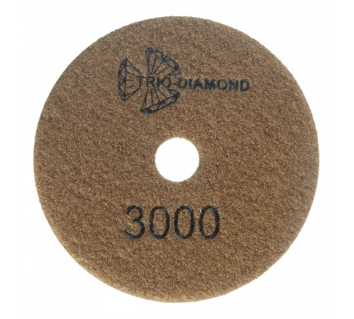 Круг алмазный шлифовальный по камню Trio-Diamond New line гибкий d100 мм P3000 для сухого шлифования