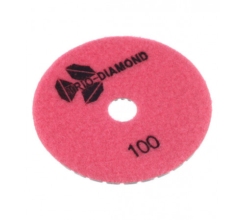 Круг алмазный шлифовальный по камню Trio-Diamond гибкий d100 мм P100 для мокрого шлифования