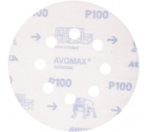 Диск шлифовальный Mirka Antistatic d125 мм P100 на липучку бумажная основа (5 шт.) Диск шлифовальный Mirka Antistatic d125 мм P100 на липучку бумажная основа (5 шт.)