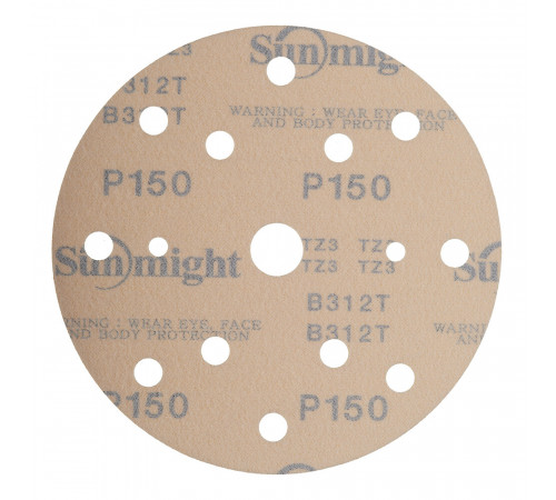 Диск шлифовальный Sunmight Gold d150 мм P150 на липучку бумажная основа (5 шт.) Диск шлифовальный Sunmight Gold d150 мм P150 на липучку бумажная основа (5 шт.)