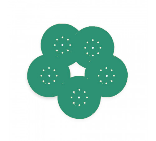 Диск шлифовальный КМ Green Film d225 мм Р320 на липучку пленочная основа (3 шт.)
