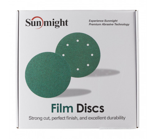 Диск шлифовальный Sunmight Film L312T d225 мм P320 на липучку пленочная основа (50 шт.) (53514) Диск шлифовальный Sunmight Film L312T d225 мм P320 на липучку пленочная основа (50 шт.) (53514)