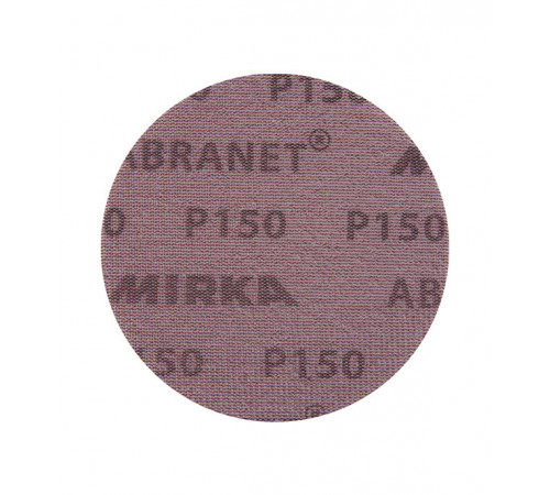 Диск шлифовальный Mirka Abranet d150 мм P150 на липучку сетчатая основа (5 шт.) Диск шлифовальный Mirka Abranet d150 мм P150 на липучку сетчатая основа (5 шт.)