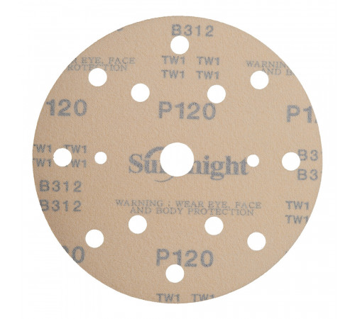 Диск шлифовальный Sunmight Gold d150 мм P120 на липучку бумажная основа (5 шт.) Диск шлифовальный Sunmight Gold d150 мм P120 на липучку бумажная основа (5 шт.)