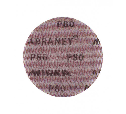 Диск шлифовальный Mirka Abranet d150 мм P80 на липучку сетчатая основа (5 шт.) Диск шлифовальный Mirka Abranet d150 мм P80 на липучку сетчатая основа (5 шт.)