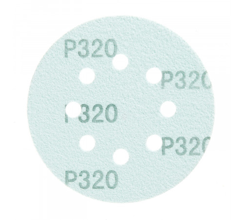 Диск шлифовальный КМ Green Film d125 мм P320 на липучку пленочная основа (5 шт.)