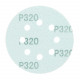 Диск шлифовальный КМ Green Film d125 мм P320 на липучку пленочная основа (5 шт.)
