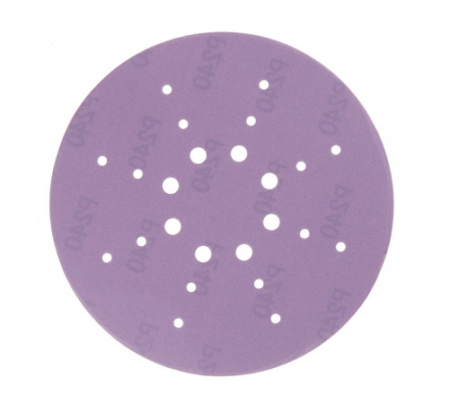 Диск шлифовальный КМ Purple d225 мм Р240 на липучку бумажная основа (5 шт.) Диск шлифовальный КМ Purple d225 мм Р240 на липучку бумажная основа (5 шт.)